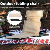 Portable lazy camping beach chair, suitable for camping - park lawn leisure set, equipped with a backrest and foldable design