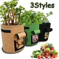 Reusable Garden Grow Bags for Vegetables Potatoes Greenhouse Vertical Planting Moisturizing Nonwoven Fabric Plant Grow Bags