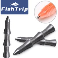FishTrip Lead Nail Weights for Plastic Worms Wacky Rig and Neko Rig Insert Pencil Sinkers for Bass Fishing Soft Plastic Lures