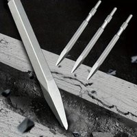 2PCS High Hardness Hexagonal Shank Point Chisel, Electric Pick Concrete Chisel for Masonry & Construction