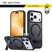 Skin Feel Matte Clear Magnetic Stand Armor Case for IPhone 17Pro Max 16 15 14 Anti-drop for Magsafe Wireless Charger Funda Cover