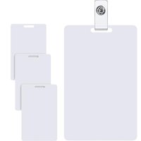 4pcs Erasable Badge Vertical Mini Whiteboard Pocket-Sized Erasable Notepad For Nurse Doctor Teacher Student Assistant
