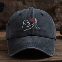 Dog Love High Five Printed Baseball Hat American Retro Duck Tongue Hat Outdoor Men's and Women's Hats