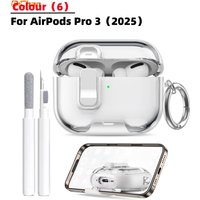 Clear Stand Case for Airpods 3 Pro3 Full Body Shockproof Silicone Cover TPU Scratch-resistant Case for AirPods Pro 3rd Gen(2025)