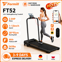 Formill FT52 – składana bieżnia 4 w 1, 2,5 KM, cichy silnik, prędkość do 12 km/h, 3 poziomy regulacji nachylenia, szybkozłączne poręcze z przyciskami sterującymi, zdalne sterowanie magnetyczne,
