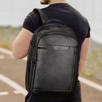 Humer paul hochwertige Mode echte 15,6 Zoll Leder Rucksack Laptop Männer Bagpack Schüler Schult asche Rucksack Rucksack schwarz