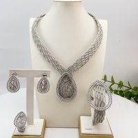 Brazilian Simple Style Big Bold Necklace Luxury Quality African Bride Jewelry Set For Women Party Gifts FHK29070