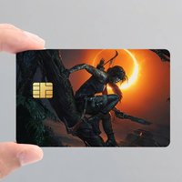 Game Tomb Raider Poster Credit Card Skin Stickers for Bank Access Protective Film Cover Sticker Surprise Gift