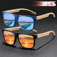 2PCS Classic luxury designer Colorful lenses Sunglasses for Outdoor Fishing, Travel, Running, Driving
