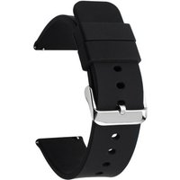 18 19 20 21 22mm Quick Release Silicone Watch Strap Silver Black Pin Watch Buckle Wristband for Universal Rubber Watch Bracelet