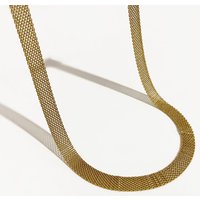 Peri'sBox Gewebte breite Kette, Kreuzstruktur, Titanstahl, Halsband für Damen, Vintage-Halskette, 2020, trendig