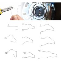 9pcs Headlight Retaining Spring Clips High Strength Headlamp Dip Dipped Beam Bulb Holder Clips for H1 H3 H4 H7 Bulbs