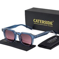 CATERSIDE New Retro Punk Square Sunglasses Men Small Frame Personalized Design Sun Glasses for Women Travel Party Festival Gift