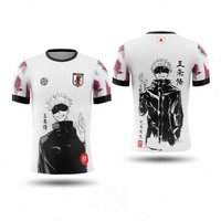Bandai Satoru Gojo Jujutsu Kaisen Japan Anime Print Football Jersey Athleisure T-Shirt Summer Breathable Quick-drying Soft Comfy