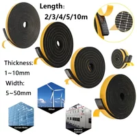 1pc Length10~2meters Black Rubber Self Adhesive Sponge Seal Strip Width 5~50mm Thick 1~10mm EVA Foam Anti-collision Seal Gasket