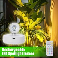 Wireless Uplighting For Plants Remote Control Rechargeable Accent Spotlights Battery Powered LED Indoor Uplighting for Art