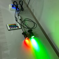 RGB Led Spot Licht USB 5V Fernbedienung Dimmen Mini Birne 1W 3W Schrank Vitrine Puppenhaus schmuck Lampe Bühne KTV Bar Licht