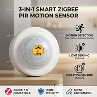 Zigbee PIR Motion Sensor Human Body Detector Option Light Vibration Detection Smart Home Security Alarm Sensor Work With 2MQTT