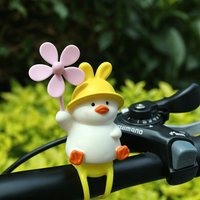 AliExpress NONE Cute Windmill Duck Bicycle Decoration Cute Yellow Duck Electric Bike Ornament Riding Night Light Accessories Baby Bike Pendant
