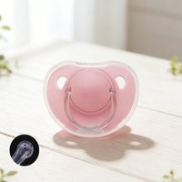 2pcs/pack Baby Pacifier Soother with Cover for Daily and Night Use, Cherry Round Nipple for Daily Use,Thumb Nipple for Night Use