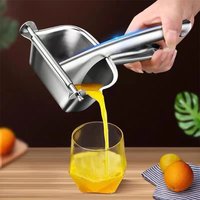 Presse-citron Portable en acier inoxydable, presse-agrumes manuel, extracteur de jus d'orange frais, main libre, outil de cuisine