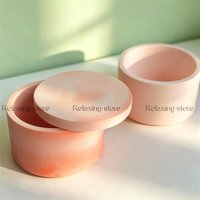 Round Plaster Storage Box Plants Pot Silicone Mold Big Size Handmade Candle Cup Storage Jar Cement Flowerpot Mould