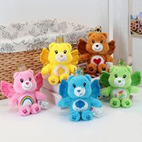 Genuine Angel Care Bears Soft Plush Dolls Keychains Toys Small Pendant Back Hangings Christmas Birthday Graduation Gifts