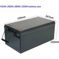 Lifepo4 Battery Solar Cells Case 12V 24V 48V 90Ah 105Ah 180Ah 200Ah 280Ah 320Ah Battery Storage Boxes RV Battery Plastic Case