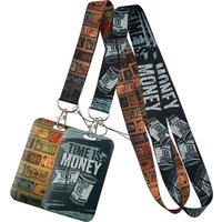 Money Quotes Lanyard Neck Strap Keychain License Plate Card Cover Badge Holder Mobile Phone Hang Rope Keyring Accessories Gifts