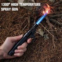 Outdoor Camping Windproof Igniter Portable Butane Gas Lighter Adjustable Firepower BBQ Flamethrower Welding Tool Torch Lighters