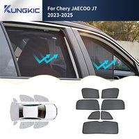 For Chery JAECOO J7 2023-2025 Car Side Window Sun Shade Curtain Summer Sun Protection Sunshade UV Mesh Magnetic Privacy Curtains