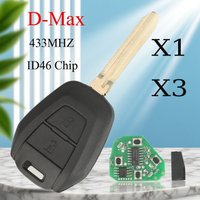 jingyuqin X1 X3 433.92Mhz ASK ID46 Chip Remote Car Key Contro For ISUZU D-Max M-UX TOY43 Auto Key Fob Replacement