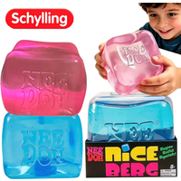 Schylling Nee Doh Nice Cube Translucent Slow Rebound Size 8 To 8.5 CM Non Toxic Soft Squeeze Toy For ADHD Autism Kids Adults