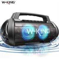 W-KING Altavoz portátil Bluetooth de 70W RMS, altavoz inalámbrico ruidoso IPX6 altavoces Bluetooth impermeables con subwoofer/bass Boost