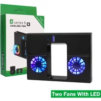 RGB Cooling Fan For Xbox Series X Console Game Host Cooling Fan Dock Bases Brackets Vertical Stand Host Side Radiators For Xbox