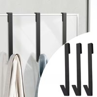 Heavy Duty Over Glass Shower Door Hook S Shape Towel Rack Hanger for Multiple Bathrobe Towels Stainless Steel Bathroom Organizer