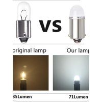 10PCS Super Bright BA9S T4W LED Bulb T2W T3W H5W Car LED Interior Light License Plate Signal Lamp Clearance Light 12V White