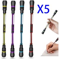 5/2Pcs Spinning Ballpoint Pen Hand Spinner Stress Relieve Rotating Anti Slip Writing Gel Pens Stationery Office School Supplies