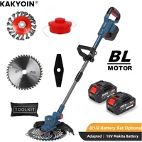 KAKYOIN Bürstenlosen Elektrischen Rasenmäher Cordless Gras Trimmer Zweige Strauch Beschneiden Cutter Garten Werkzeuge Für Makita 18V Batterie
