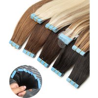 Balayge Blonde Mini Tape in Human Hair Extensions Double Side Invisible Seamless Mini Tape in Hair 12-20inches Natural Straight Black Blonde Brown Hair 10pcs/pack