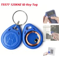 5/10Pcs T5577 125KHZ ID Key Card Access Control Key Tags Rewritable 125KHz RFID Tag Proximity ID Token Keyfobs Rewritable Keyfob
