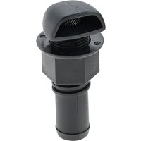 Black Nylon Boat Fuel Tank Vent Hardware Flush Mounted for 5/8 inch ID Hose Plastic Straight Thru Hull Fuel Tank Vent 1PC