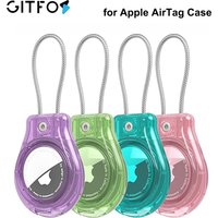 GITFOS Waterproof AirTag Case for Apple Airtags Keychain Holder with Steel wire line Anti-Lost Cover for Luggage Backpack Keys