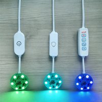1/2/4Pcs Dimmable 5V USB LED chip Gradient LED RGB Light Board Remote Control DIY Model Display Light PCB Board High Brightness