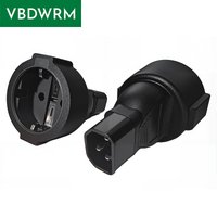 EU Power Cord Plug converter IEC 320 C14 Male to Europe Schuko Female Socket Converter Adapter for UPS PDU Power Adapter