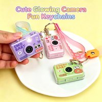 Cute Sausage Mouth Mini Camera Pendant Light Up Creative Keychain Fun Toy Perfect For Gifts