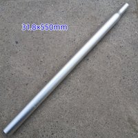31.8*550mm aluminum alloy seat tube seat rod folding bike seat post extended seat tube shrinkage head saddle tube frosted silver