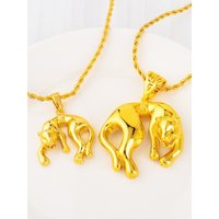 Color Fashion Lion Water droplet Shape Pendant for Necklaces Copper Gold Plated Jewelry Accessories Wholesale