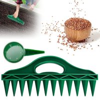 1 Stück langlebiges Kunststoff-Hand-Dibbler-Gartensämaschinen-Werkzeug, 12-Loch-Schnellsaat, wasserdichte Pflanzhilfe für effiziente Gartenarbeit