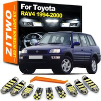 ZITWO 8Pcs Car LED Interior Light Kit For Toyota RAV4 1994 1995 1996 1997 1998 1999 2000 LED Bulb Dome Map Reading Plate Lamp